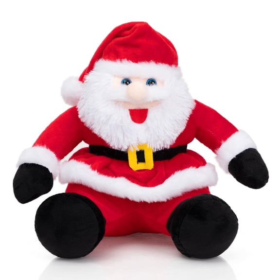 WENMOTDY Christmas Santa Claus Stuffed Animal 11" Plush Toy for Toddlers Soft Holiday Gift for Family and Kids