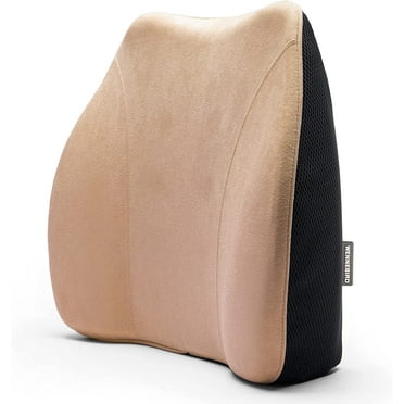 WENNEBIRD Model Q Lumbar Memory Foam Support Pillow for Posture, Beige