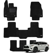 WENNEBIRD Superior Carpet Floor Mats for 2020-2025 Toyota Highlander 7 Seater FWD, Hybrid or AWD - 4pc