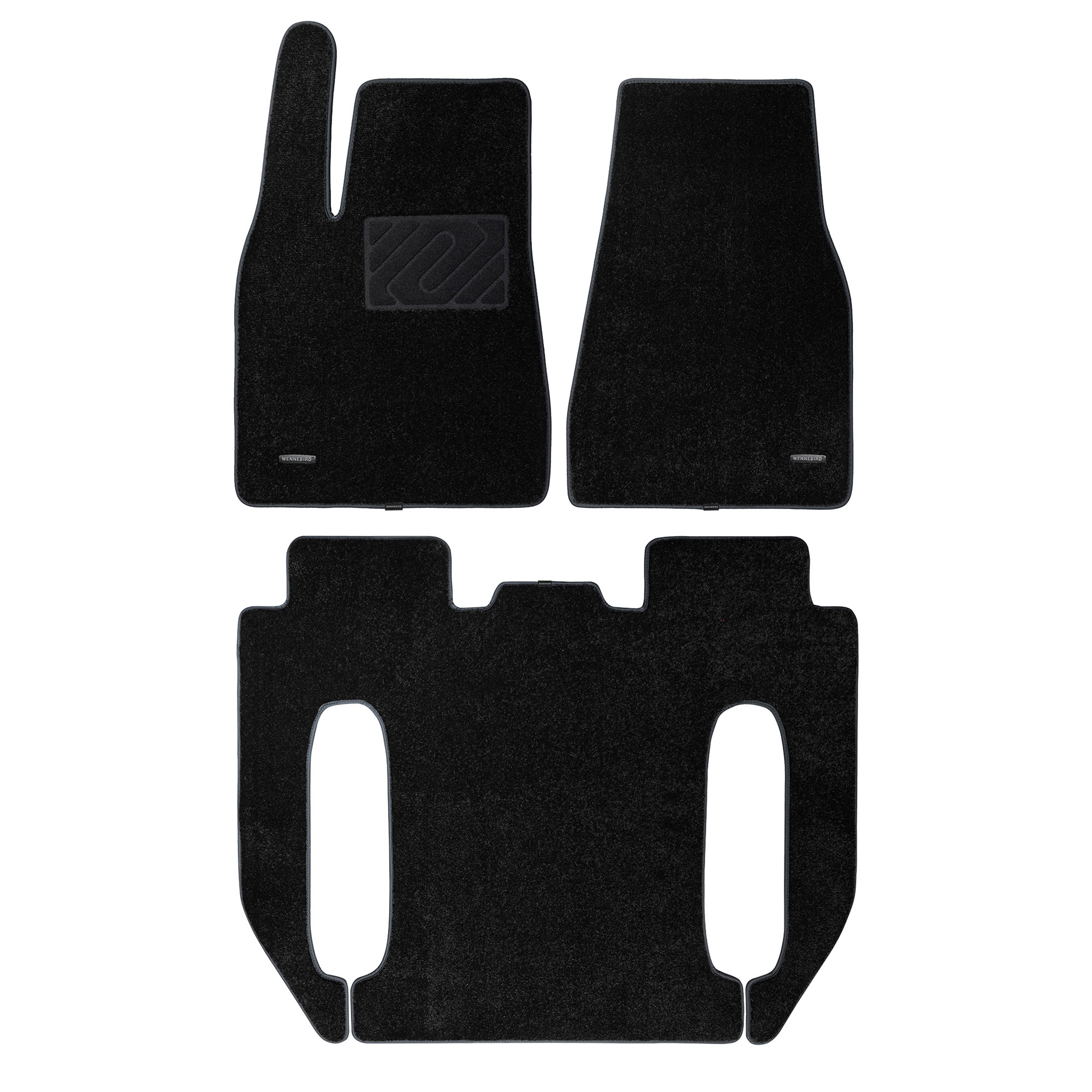 WENNEBIRD Superior Carpet Floor Mats for 20212024 Tesla Model X 6 Seater, Premium All Weather