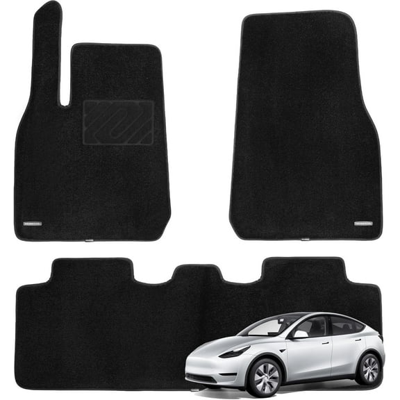 WENNEBIRD Superior Carpet Floor Mats for 2020-2025 Tesla Model Y, 0.6 inch Thickness Rugs - 3pc