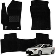 WENNEBIRD Superior Carpet Floor Mats for 2020-2024 Toyota Corolla FWD, Hybrid or AWD, 0.5 Inch Thickness Rugs - 3pc