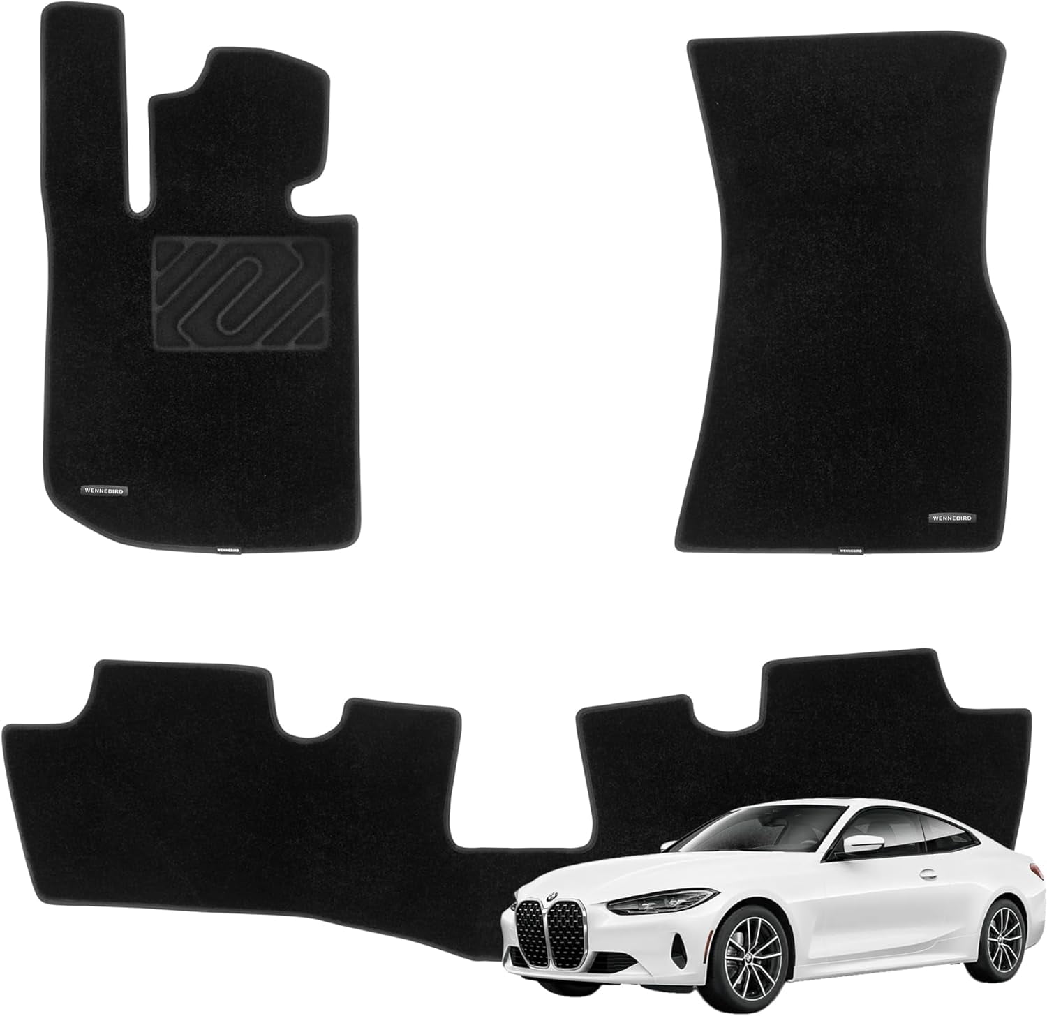 WENNEBIRD Superior Carpet Floor Mats for 2021-2025 BMW 430i, M 440i ...