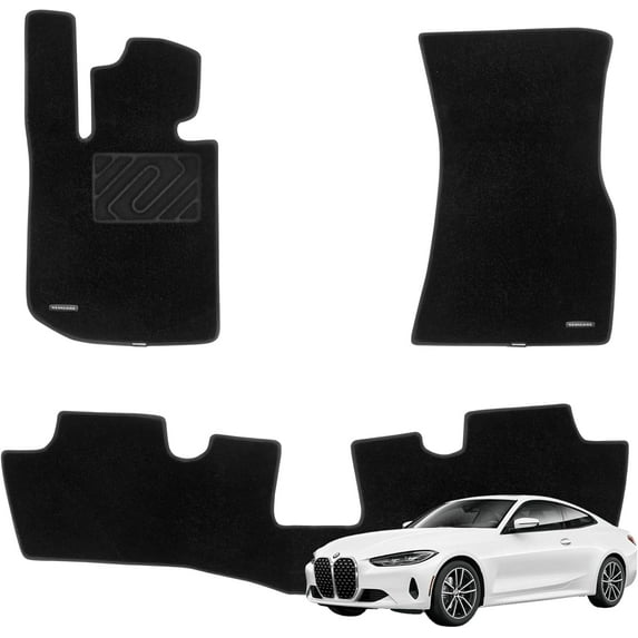 WENNEBIRD Superior Carpet Floor Mats for 2021-2025 BMW 430i, M 440i xDrive Coupe, Convertible (Not for Gran Coupe), 0.6 inch Thickness Rugs - 3pc