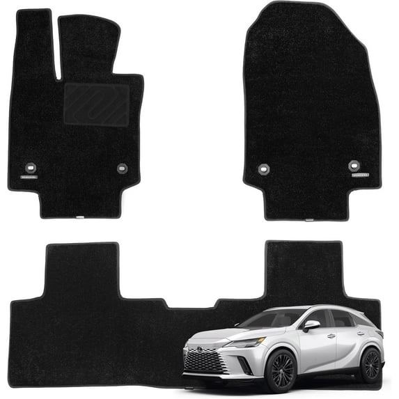 WENNEBIRD Superior Carpet Floor Mats for 2023-2025 Lexus RX350, RX 350h, RX 450h+, RX 500h, 0.5 inch Thickness Rugs - 3pc