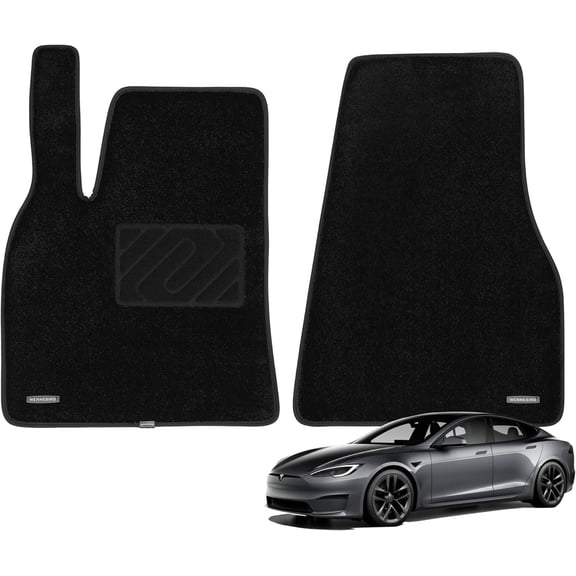 WENNEBIRD Superior Carpet Front Row Floor Mats for 2012-2020 Tesla Model S, 0.6 inch Thickness Rugs - 2pc