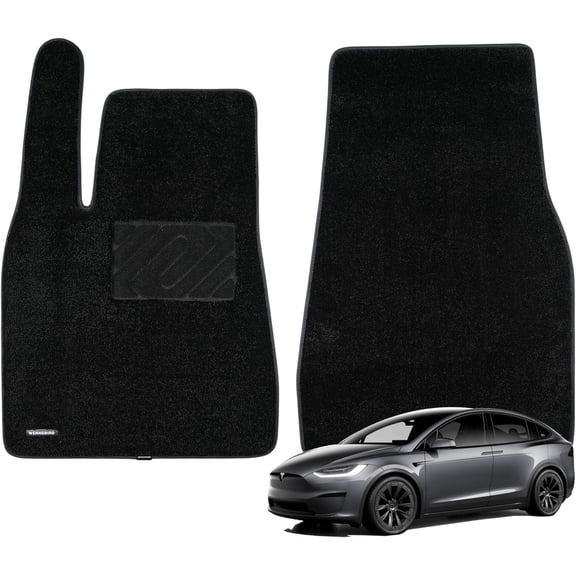 WENNEBIRD Superior Carpet Front Row Floor Mats for 2015-2020 Tesla Model X, 0.6 inch Thickness Rugs - 2pc