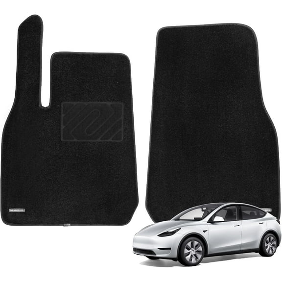 WENNEBIRD Superior Carpet Front Row Floor Mats for 2020-2025 Tesla Model Y, 0.6 inch Thickness Rugs - 2pc