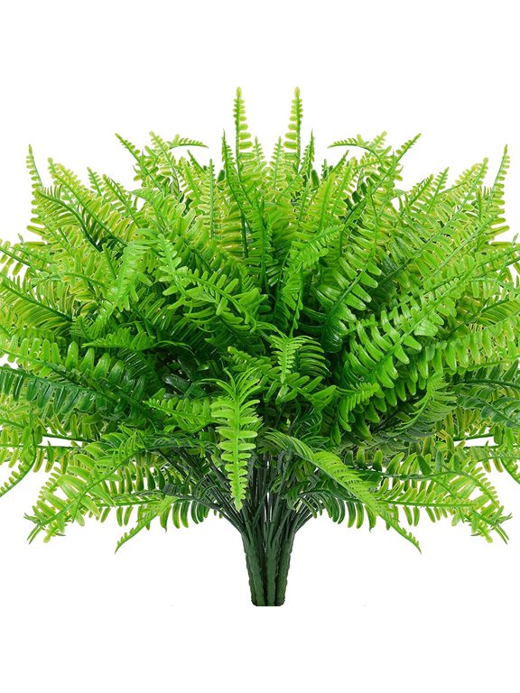 WENTETE 15.9" Artificial Boston Fern in Green 4 Pcs