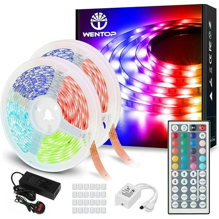 WENTOP LED Strip Lights with Remote Control 20m, Ultra-Long 600 LED Strips, Multi Color