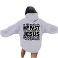 thumbnail image 1 of WENWU Hoodies Sweatshirt for Women Christian Sweatshirt Letter Print Sweatshirt Oversized Womens Pullover Hoodie Fall Essentials Clothes for Women, 1 of 5