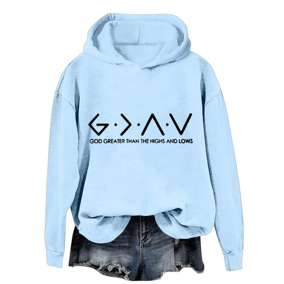 WENWU Womens Sweatshirt Hoodies Long Sleeve Hoodie Pullover Hoodies Cute Hoodies Light Blue Sweatshirt Womens Women Winter Tops Cute Teen Clothes