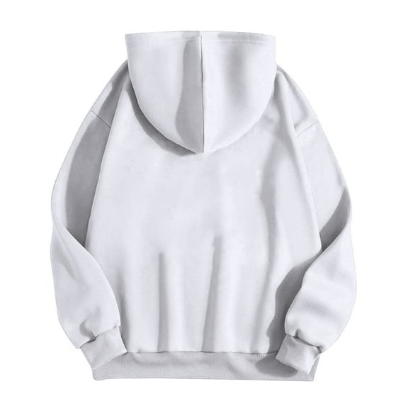 WENWU Hoodies for Women Long Sleeve Oversized Zip Up Hoodie Soft Hoodie White Zip Hoodie Fall Hoodies Trending Fashion