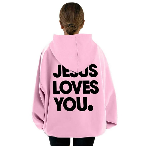 WENWU Hoodies for Women Long Sleeve Pullover Hoodies Graphic Hoodie Pink Sweatshirt Women Winter Tops Comfy Clothes for Women