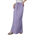 thumbnail image 1 of WENWU Linen Maxi Skirts for Women Trendy Summer Comfy Drawstring Waist A Line Skirts Cute Boho Long Flowy Skirts Skater Skirt plus Size Women's Skirts, 1 of 7