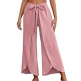 thumbnail image 1 of WENWU Pants for Women Pants for Women Casual Pink Pants Lounge Pants Women Trousers High Waisted Women Summer Pants, 1 of 8