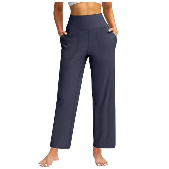 WENWU Pants for Women'S Casual Pants Navy Work Pants Women Comfy Sweatpants Women Wide Leg Lounge Pants Womens Summer Outfits