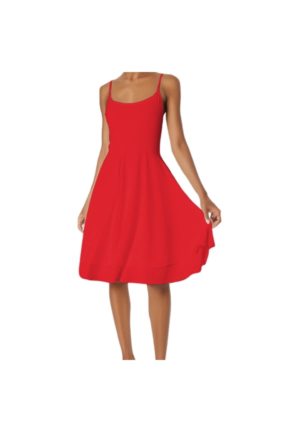 Popular Square Neck Waist Pleated Mini Dress with A Short Hemline Ruched Midi Dress Sleeveless Sweater Dresses for Women