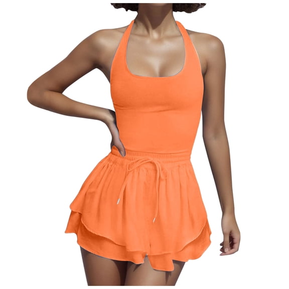 WENWU Summer Rompers for Women 2024 Tennis Skirt Dress Athletic Skort Romper Dress with Shorts Underneath Trendy Romper with Sleeves for Women Overall Woman