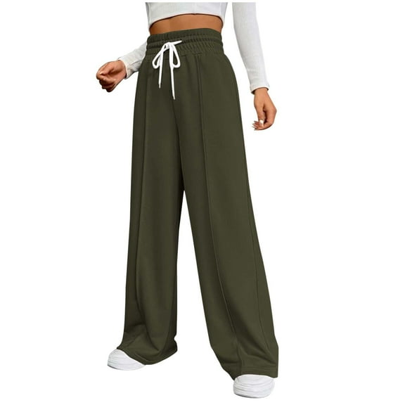 WENWU Women Pants Casual Womens Pants Army Green Work Pants Women Comfy Pants High Waist Pants Women Summer Pants