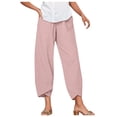 thumbnail image 1 of WENWU Women Pants Women Pants Casual Pink Work Pants Women Lightweight Summer Pants Women High Waisted Trousers Fall Pants for Women 2025, 1 of 4