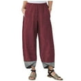 thumbnail image 1 of WENWU Women'S Pants Women'S Pants Casual Red Pants for Women Comfy Work Pants Womens High Waisted Pants Summer Pants, 1 of 2