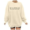 thumbnail image 1 of WENWU Women’S Sweatshirt Sweat Shirts Women Long Sleeve Pullover Women Beige Sweatshirt for Woman Fall Hiking Clothes for Women Comfy Clothes, 1 of 6