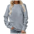 thumbnail image 1 of WENWU Women’S Sweatshirt Sweat Shirts Women Long Sleeve Pullover for Women Grey Womens Crewneck Sweatshirt Women Winter Fashion Daily Wear, 1 of 4