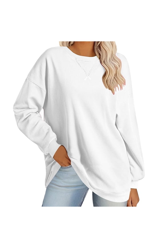 Women Sweatshirts Sweat Shirts Women Long Sleeve Sweatshirt Pullover Women White Sweat Shirt Fall Clothing Women Preppy Clothes