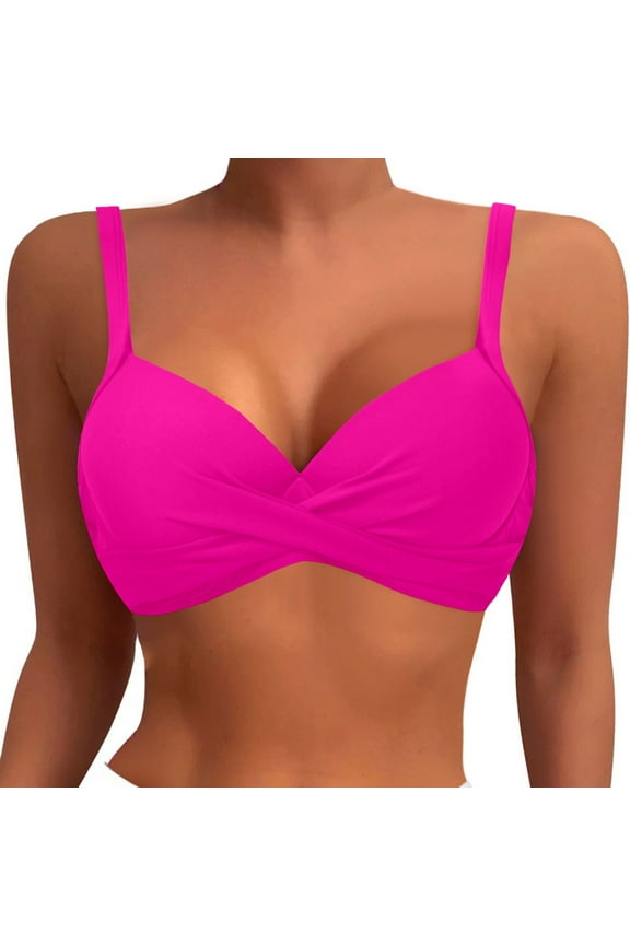 Women Underwire Bikini Top Push Up Swim Top Bra Padded Swimsuit Tops 2025 Bathing Suit Tops Sports Swimsuits for Women plus Underwire Swim Top