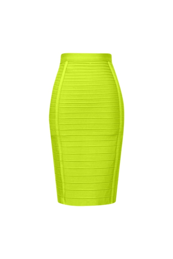Women's High Waist Knee Length Stripe Bandage Pencil Skirt Sparkly Skirts Figure Skating Skirt