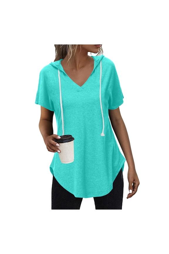 Women's Hoodie Pullover Sweatshirt Long Sleeve Tops Casual Tops Short Sleeve Scrub Jackets Fit Mom