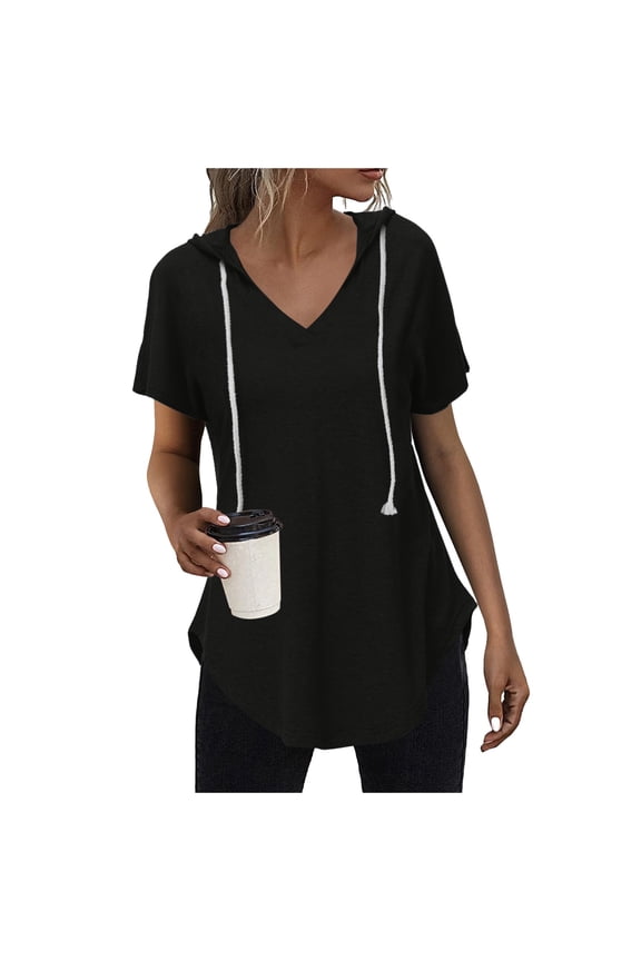 Women's Hoodie Pullover Sweatshirt Long Sleeve Tops Casual Tops Short Sleeve Scrub Jackets Fit Mom