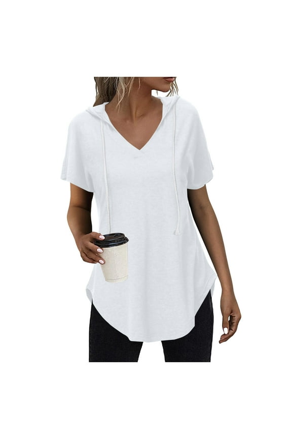 Women's Hoodie Pullover Sweatshirt Long Sleeve Tops Casual Tops Short Sleeve Scrub Jackets Fit Mom