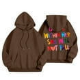 thumbnail image 1 of WENWU Women's Hoodies Sweatshirts Long Sleeve Pullover Hoodie Soft Hoodie Brown Sweatshirt Women Fall Clothes Women Fashion, 1 of 5