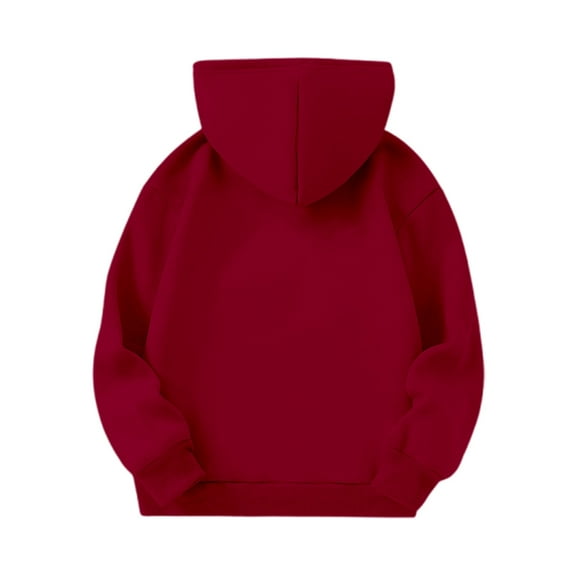 WENWU Women's Hoodies Sweatshirts Long Sleeve Pullovers for Women Unisex Hoodie Red Womens Jacket Women Fall Clothes Cute Sweatshirt