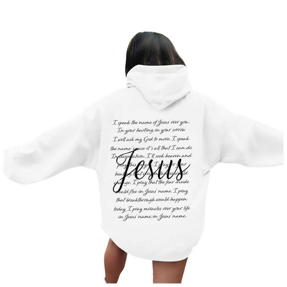 WENWU Women's Hoodies Sweatshirts Long Sleeve Womens Hoodies Pullover Cute Hoodies White Hoodies Womens Winter Tops Women’S Clothing
