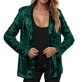thumbnail image 1 of WENWU Women's Sequin Jackets Open Front Jacket Casual Long Sleeve Sparkly Cardigan Coat with Pocket plus Size Winter Coats for Women 3x Corn Coat, 1 of 5