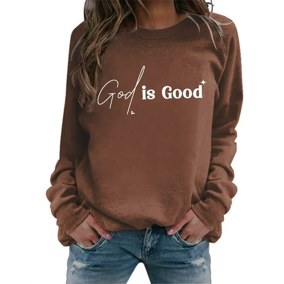 WENWU Women's Sweatshirts Hoodies Jesus Loves You Hooded Sweatshirts Letter Print Sweatshirt Oversized Womens Pullover Fall Outfits for Women 2025 Women's Clothing