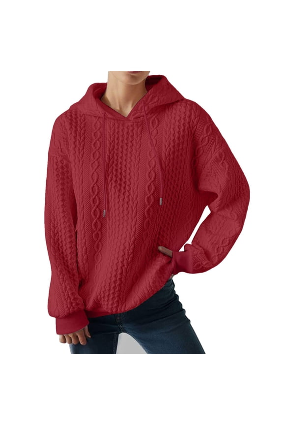 Women's Sweatshirts Hoodies Long Sleeve Hoodie for Women Pullover Baggy Hoodies Red Sweatshirts for Women Fall Outfits for Women Teen Clothing