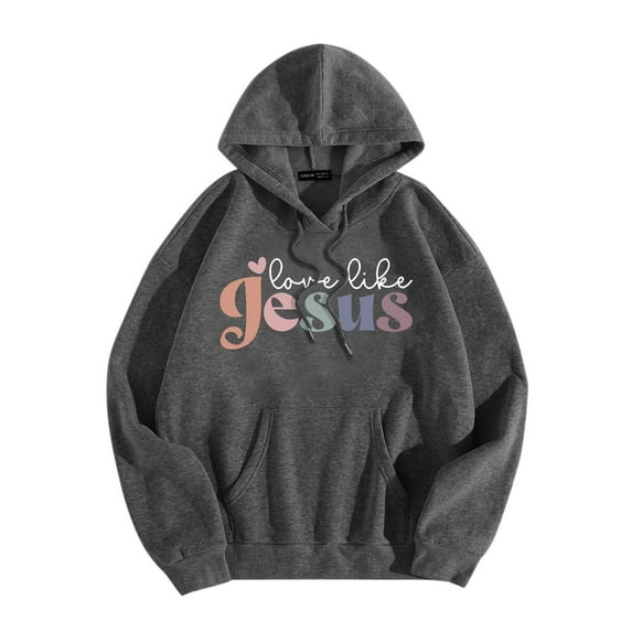 WENWU Women's Sweatshirts Hoodies Long Sleeve Womens Pullover Hoodie Graphic Hoodie Grey Hoodie Y2k Womens Fall Outfits College Wear
