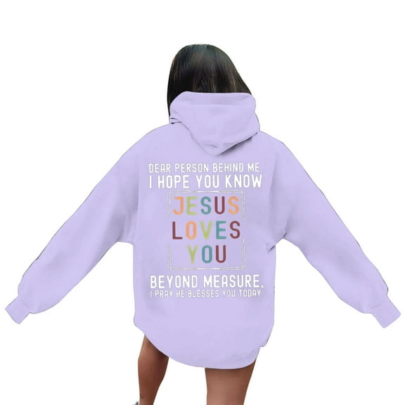 WENWU Women's Sweatshirts Hoodies Trust in the Lord Hoodies Letter Print Hoodies Oversized Pullover Hoodies for Women Cute Winter Outfits for Women Teens Clothes