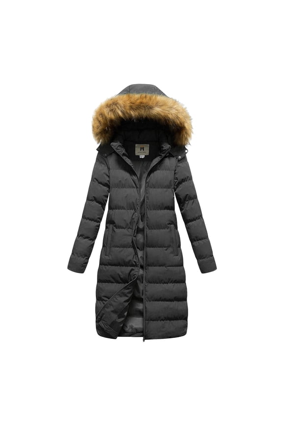Women's Winter Jacket with Down Insulation Jacket and Detachable Hood Thin down Jacket Women Women Thicken Warm Elegant