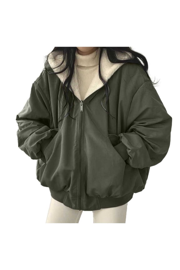 Women's Wool Jacket with Thickened Wool Double Jacket Hooded Thick Jacket Top Heavy Jackets Women Famous Coat