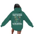 thumbnail image 1 of WENWU Womens Hoodie Jesus Loves You Hooded Sweatshirts Letter Print Hoodies Oversized Lightweight Pullover for Women Winter Essentials Preppy Clothes, 1 of 6