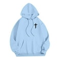 thumbnail image 1 of WENWU Womens Hoodie Jesus Loves You Sweatshirt Letter Print Hoodies Oversized Womens Pullover Sweatshirts Fall Outfits for Women Clothes Women, 1 of 5