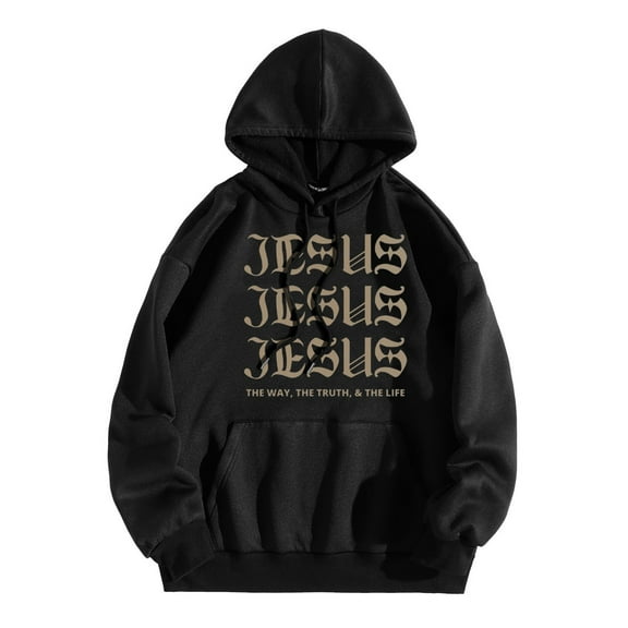 WENWU Womens Hoodie Christian Sweatshirt Letter Print Hoodies Oversized Pullover Sweatshirt Womens Fall Fashion Trending Clothes