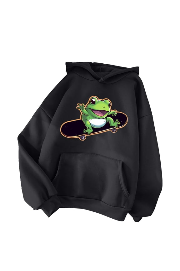 Womens Hoodie Long Sleeve Hoodie Pullover Sweatshirt Oversized Sweatshirt for Women Black Sweatshirts Women Winter Tops Preppy Clothes Teen Girl