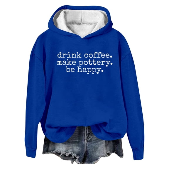 WENWU Womens Hoodies Long Sleeve Hoodie Pullover Sweatshirt Soft Hoodie Blue Hoodie Womens Fall Clothing Teen Clothing