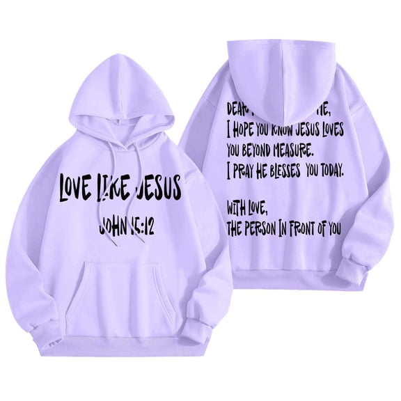 WENWU Womens Hoodies Long Sleeve Hoodie Pullovers for Women Oversized Hoodies for Women Purple Crewneck Women's Fall Clothes Trendy Clothes for Teen Girls